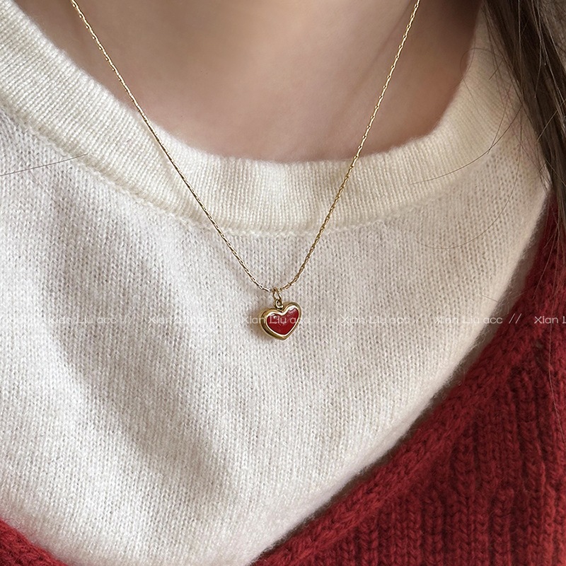 niroserendipity / HEART MOTHER OF PEARL NECKLACE #53 / LE