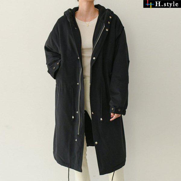 Hスタイル(NB)ダンブルファー野上/冬/羊毛/ジャケット/ジャンパー/キルティング/野上/サファリ/コート/ジップアップ/アウター/カーディガン