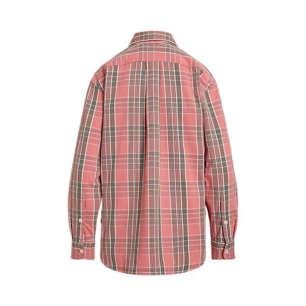 ポロラルフローレンレディースリラックスフィットチェック柄コットンツイルシャツ (WMPOSHTNDO20882999)