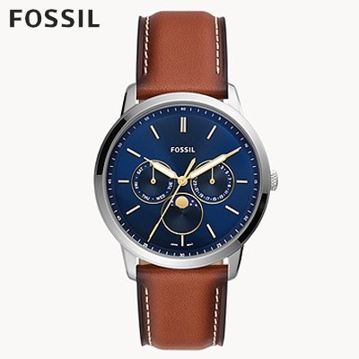 返品交換不可 現品限り処分 フォッシル FOSSIL 腕時計 NEUTRA MOONPHASE マルチファンクション ブラウン エコレザーウォッチ FS5903 メンズ 正規品 即納