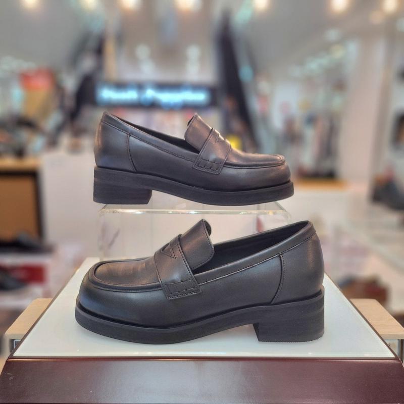 女性の足に優しいコンフォートシンプル4cmダービーシューズ ペニーローファー 3FR432-G_CA