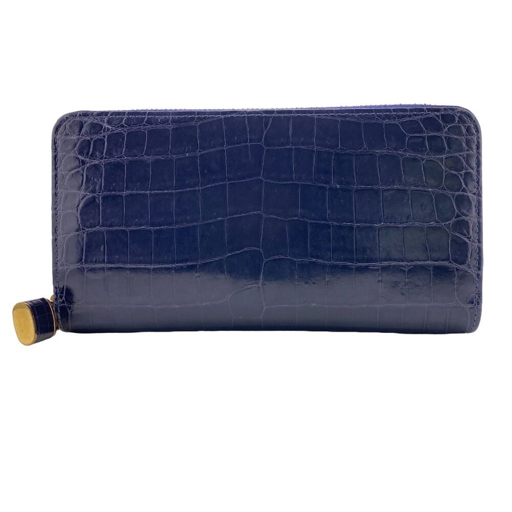 N93609 ジッピーウォレット エキゾチック クロコダイル 長財布 ネイビー レディース ブランド