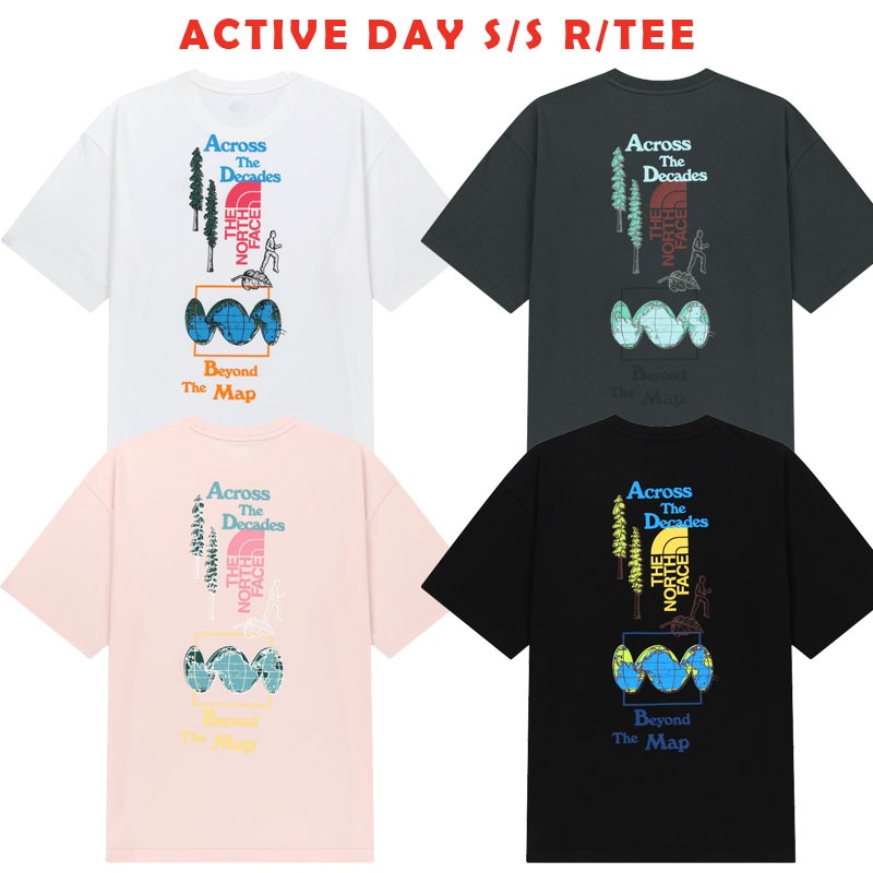 韓国正規品保証 関税負担なしNT7US11J ACTIVE DAY S S R TEEイリー 基本 着装 男子 女子 人気 韓国 ファッション 男女共用 アウトドア