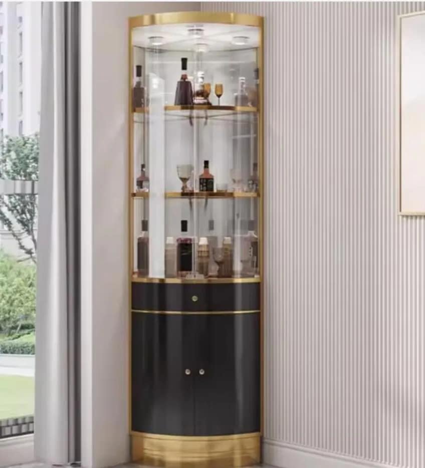 リビングルームダイニングルームの家具用キャビネットモダン　ワインラックサイドボードキャビネット　収納