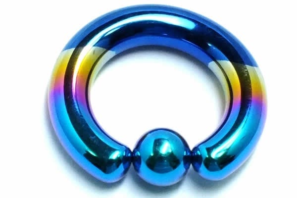 ニッケルフリー ボディピアス 2G 虹色 レインボー チタン CBR キャプティブビーズリング 2ゲージ メンズ レディース 男性 女性 G23 定番 プレゼント 輪っか rnr2gxxxxxxxx