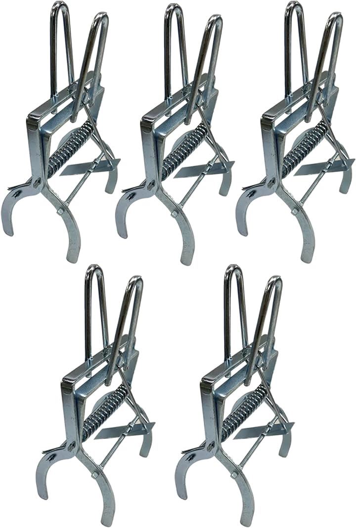 モグラ捕獲 モグラ駆除 モグラクリップ 外注駆除 モグラトラップ 地中埋め込み型 設置簡単 モグラ出入り口設置タイプ(銀シルバー5個)