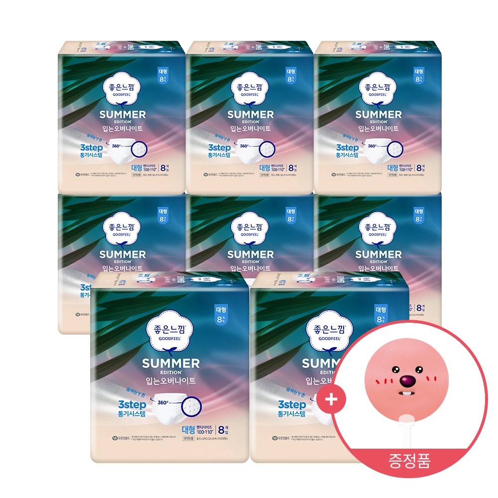 [扇子贈呈] [1ボックスディール] 良い感じ サマーを着る オーバーナイト 8枚 X 8パック / 着る生理用ナプキン