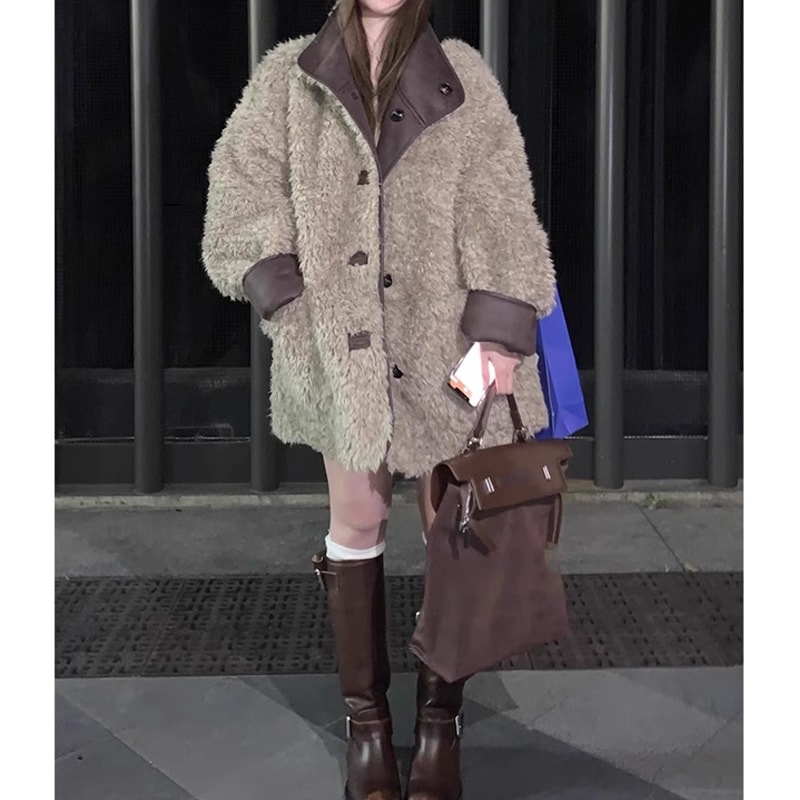 アウターファー毛皮アウター王爆両面ノック重工毛皮一体機関車服コート婦人保温上着毛皮コート