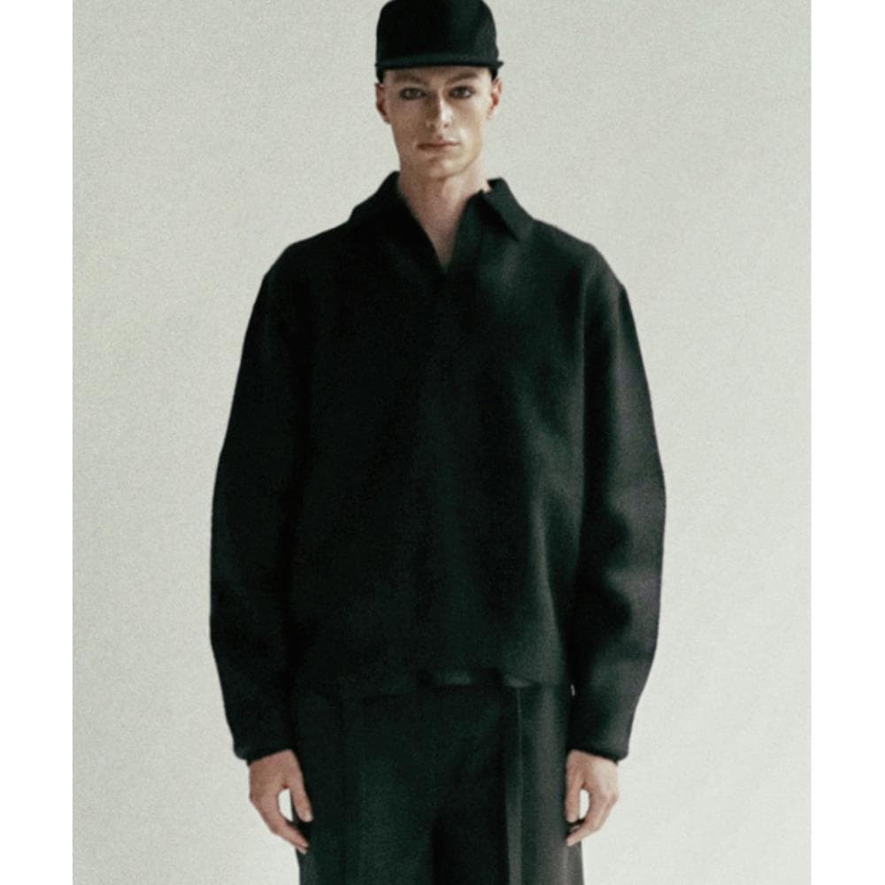 BADBLOOD BS Heavy Wool V-Neck Sweater Black w-knt24-025