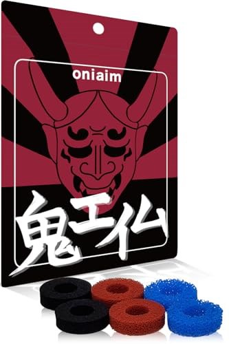 他サイト： 鬼エイム 黒赤青 PS4 PS5 SWITCH コントローラー エイム 向上 リング FPS 鬼輪 硬さ3種類 計6個入りの商品画像