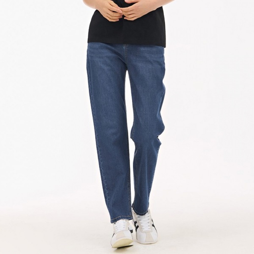 [チェイスカルト] 女性用隠しバンディングテーパードエアジーンズパンツ-EBRG2374C0N