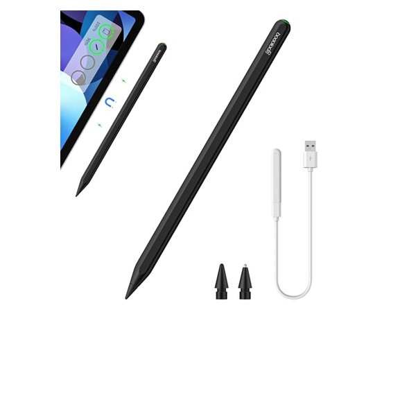 GOOJODOQ 新型 GD13+ スタイラスペン ワイヤレス+Type-C充電式 iPad用 タッチペン Bluetooth ペンシル 高感