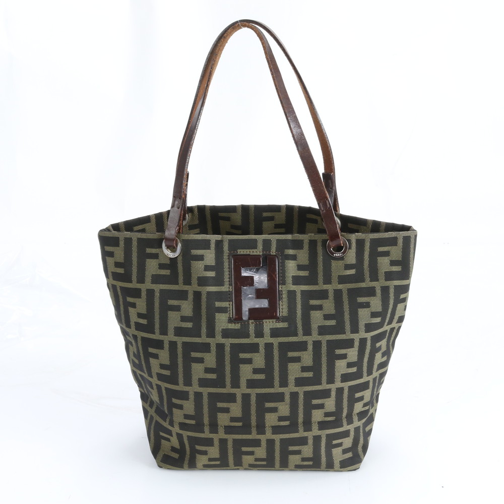 美品 ズッカ レザー×ナイロン トート バッグ 肩掛け ショルダー ハンド 本革 レディース EUM DN15-2 中古