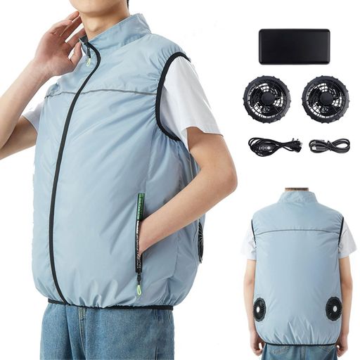 [ABSDEFEN] 冷却ベスト クールベスト 空調作業服 ファン付き作業服 夏冷感服 ファン付きベスト バッテリーセット 20000MAH大容量 大風量 薄い 軽量 涼感 3段階風量調節 熱中症対策