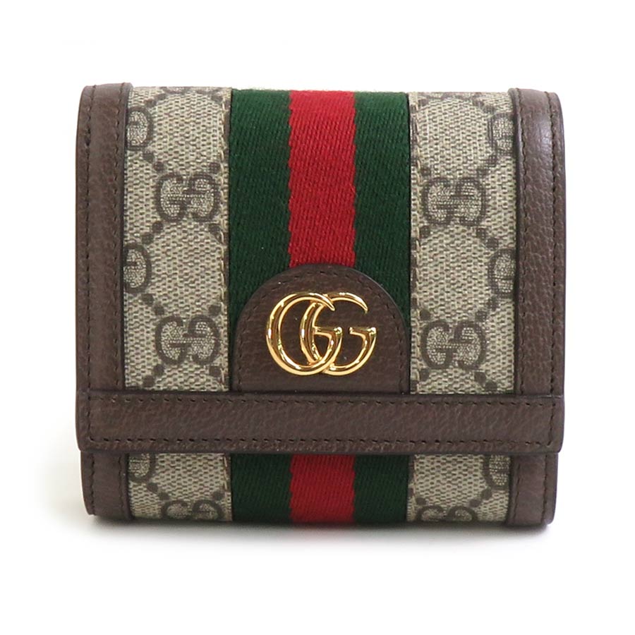 グッチ GUCCI 二つ折り財布 オフィディア GGスプリームキャンバス ブラウン ユニセックス 598662 56077g