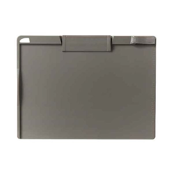 （まとめ）TANOSEE クリップボード A4ヨコ グレー 1セット（10枚）[x5セット]