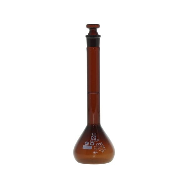 メスフラスコ 茶褐色 スーパーグレード 50mL [020070-50]