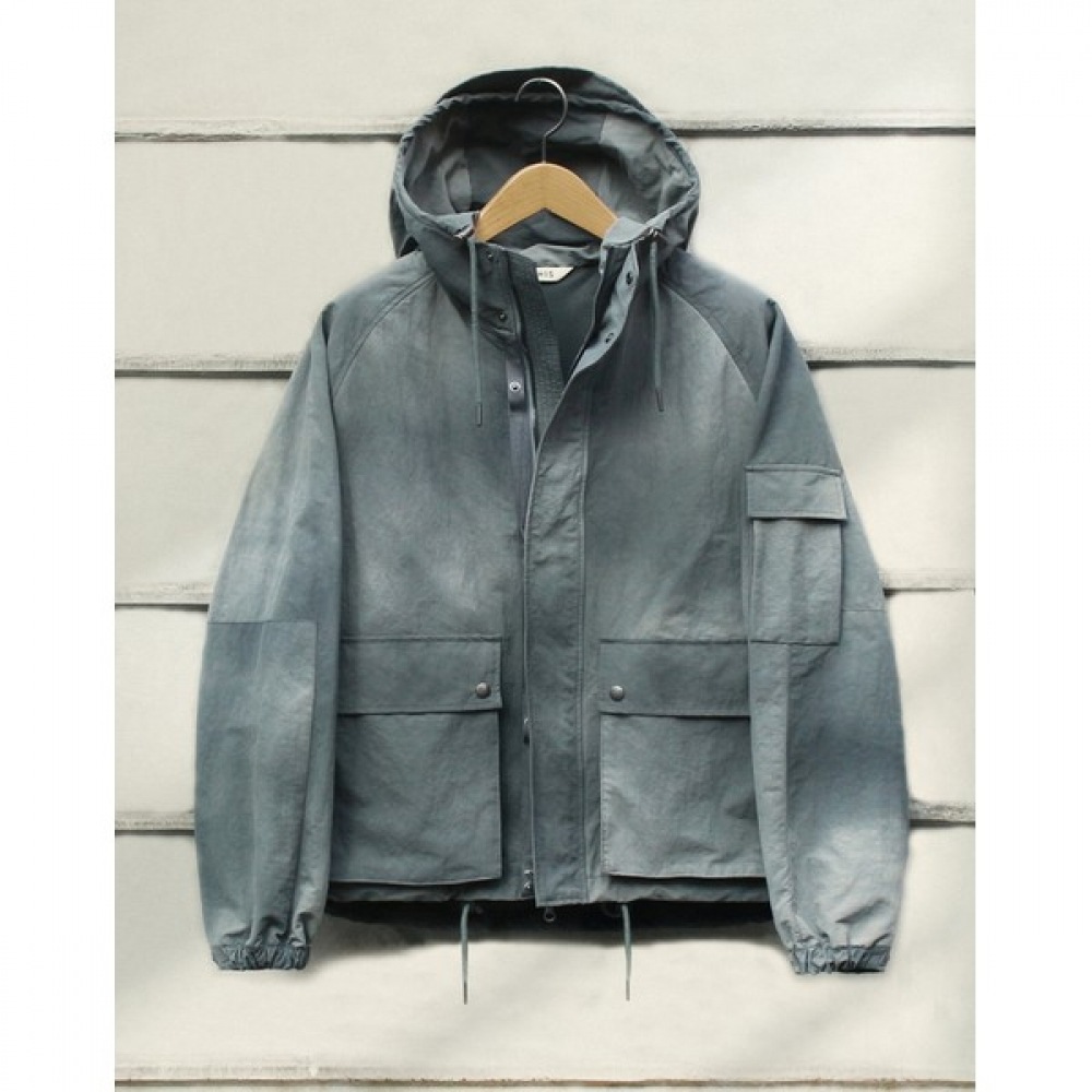 [ヘッジス] 25SS ミントグレーハイドウィンドブレーカー HZJU5E807T3