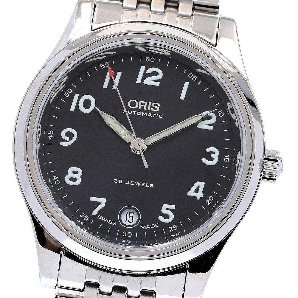 オリス ORIS 7490 デイト 自動巻き メンズ _831670【中古】