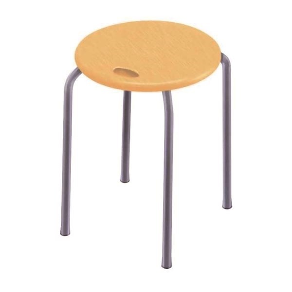 モダン スタッキングチェア 同色4脚セット ナチュラルシルバー 幅32cm 日本製 木製 ハンドルスツール