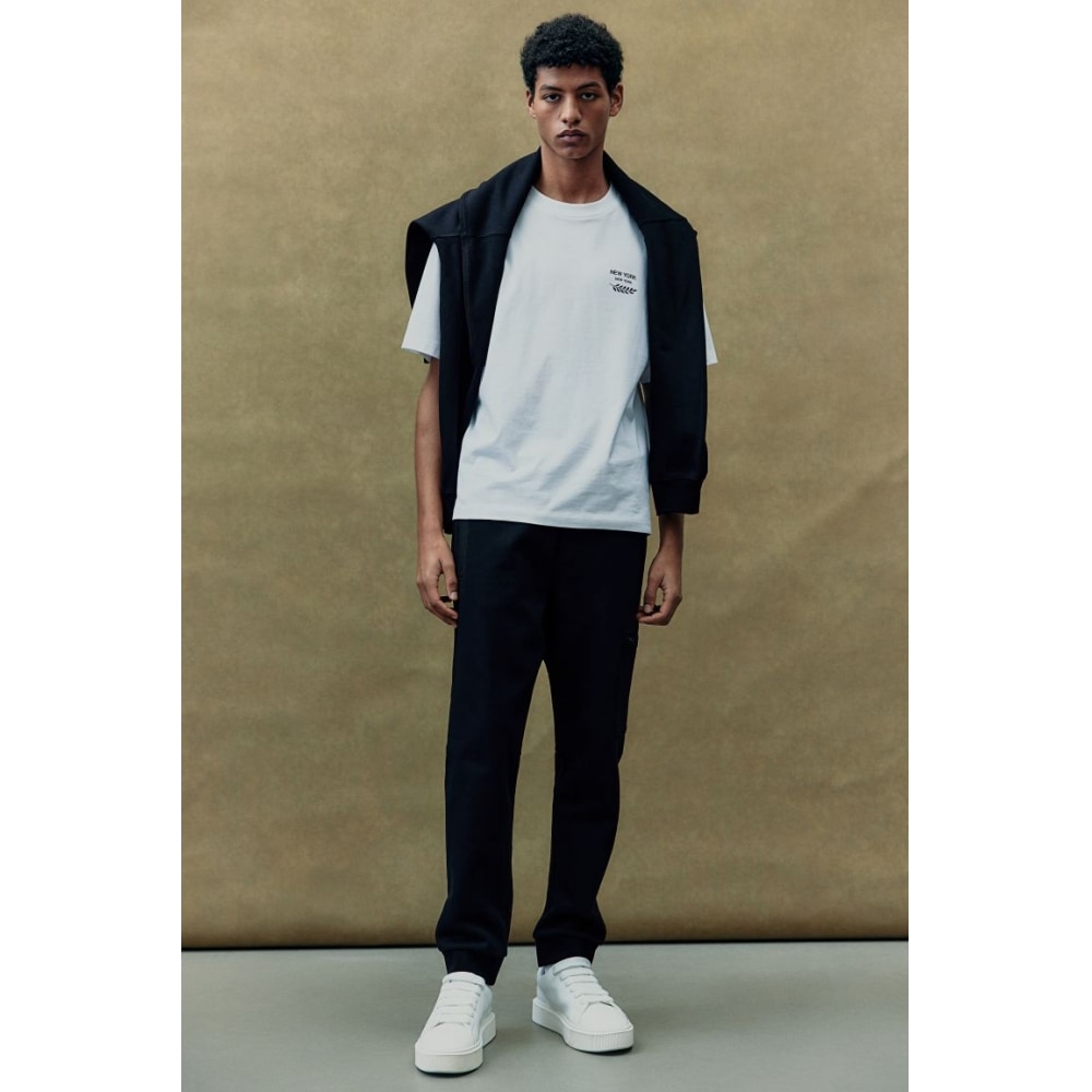 H&M カーゴジョガーパンツスリムフィットブラック