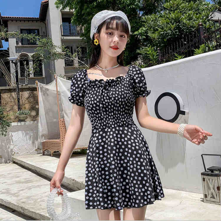 【20点セット】【急速出荷】レディース水着ワンピース花柄パンツ半袖体型カバーフェミニン温泉海プールスイミングビーチリゾートマリン