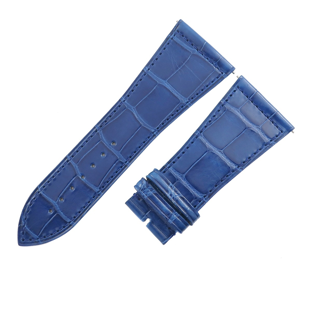 マスタースクエア 6000 KING用 クロコバンド メンズ 未使用 純正 シャイニー 艶 30mm ブルー 青 3年保証 26,646円