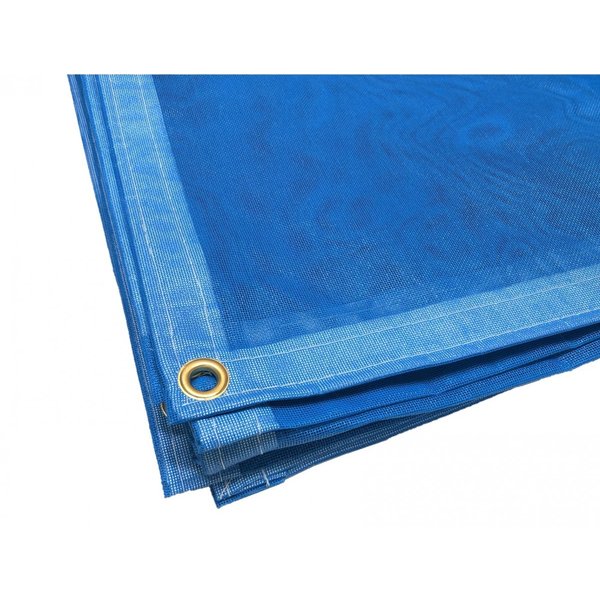 トラックネット 3.0ｍｘ4.5ｍ ブルー 170g/m2 厚手 アームロールコンテナ 産廃用ネット コンテナ用ネット