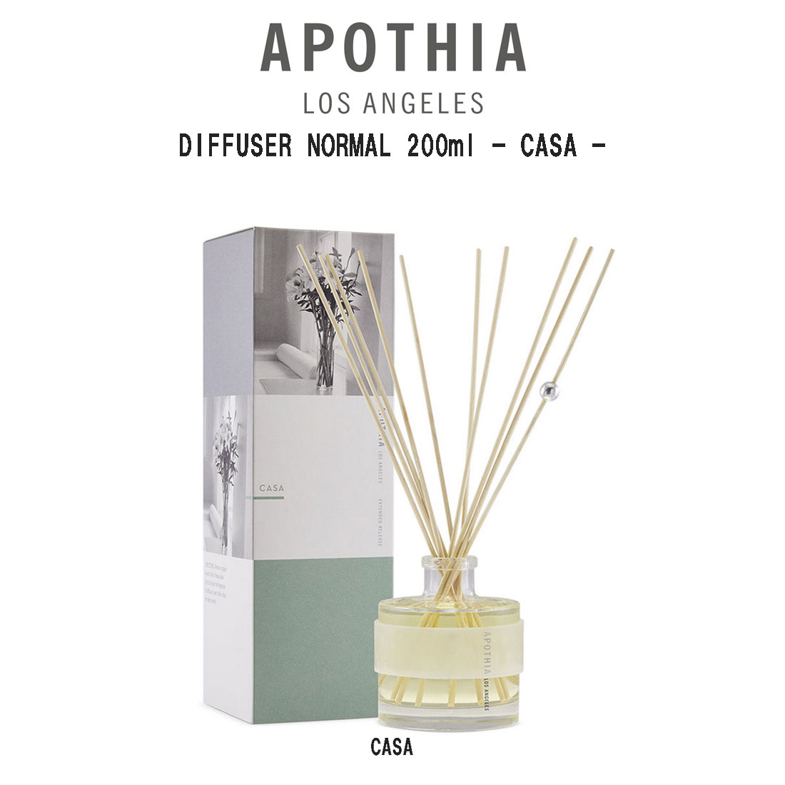 APOTHIA ディフューザー カーサ フレグランス アロマ カサブランカ リリー インテリア 人気 ギフト プレゼント DIFFUSER NORMAL 200ml 