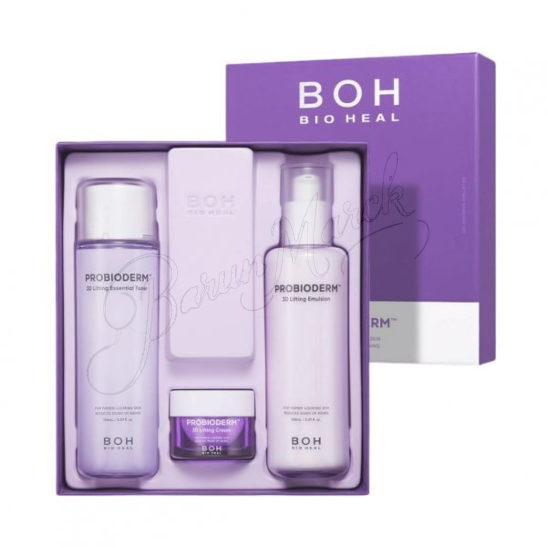 プロバイオダム 3D リフティング スキンケア 2点セット (エッセンシャル トナー 150ml + エマルジョン 150ml + リフティングクリーム 15ml)