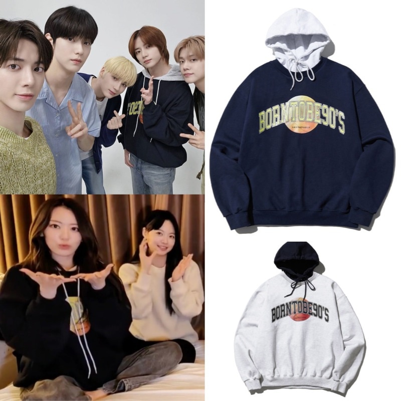 【Lesserafim サクラ着用】Born to be arch ロゴフーディーパーカー 韓国 アイドル 春 レディース メンズ 大きいサイズ ユニセックス