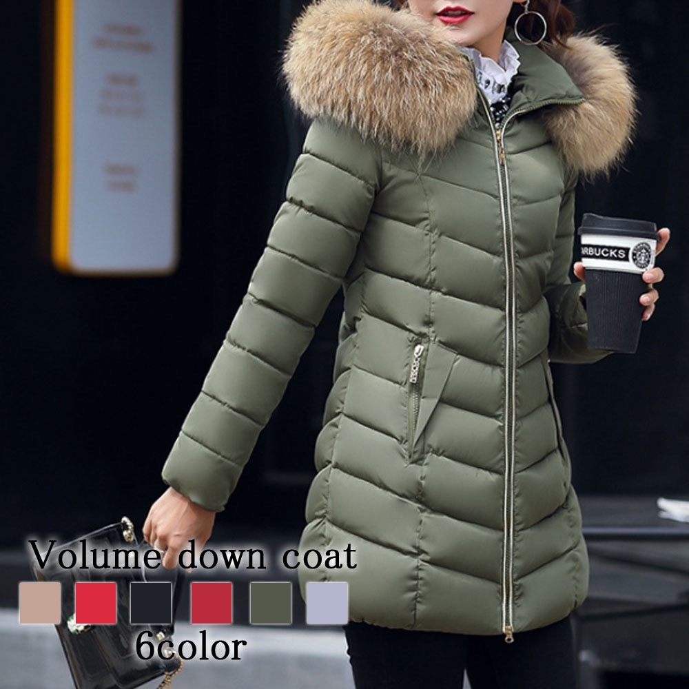 ダウンジャケット レディース ボリュームダウンコート 丈 コート 40代 大きいサイズ おしゃれ 軽量 ハーフ ショート ブランド フード 人気 軽い 冬 春 きれいめ ショートコート ダウンコート
