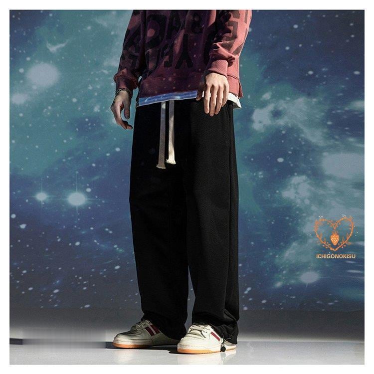 スウェットパンツ メンズ ワイドパンツ スエットパンツ スポーツウェア 太め 大きいサイズ ウエストゴム ロング丈 春 秋