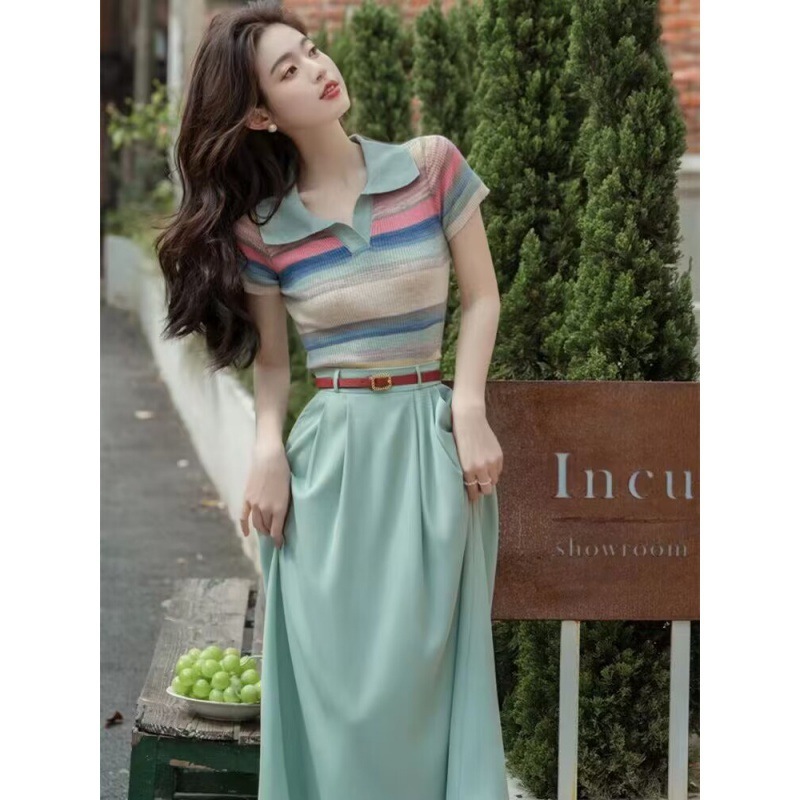 セットアップ レディース ブ 港風 復古ツーピーススカート 半身スカート 上着 港風スーツ気品 婦人服 感があります