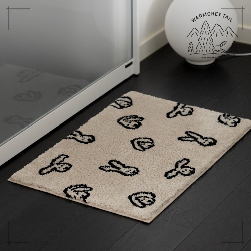 WARMGREYTAIL バニーバニー ドアマット ラグマット 65x45cm ウォームグレーテイル 韓国人気