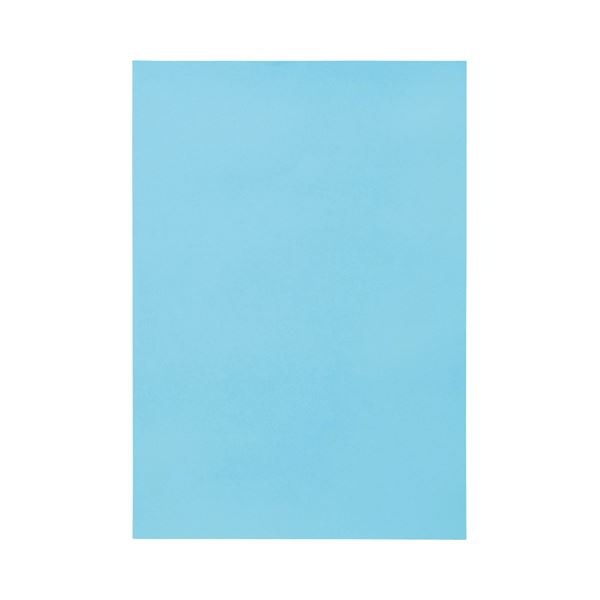 (まとめ) TANOSEE 色画用紙 八つ切 みずいろ 1パック（10枚） (×50セット)