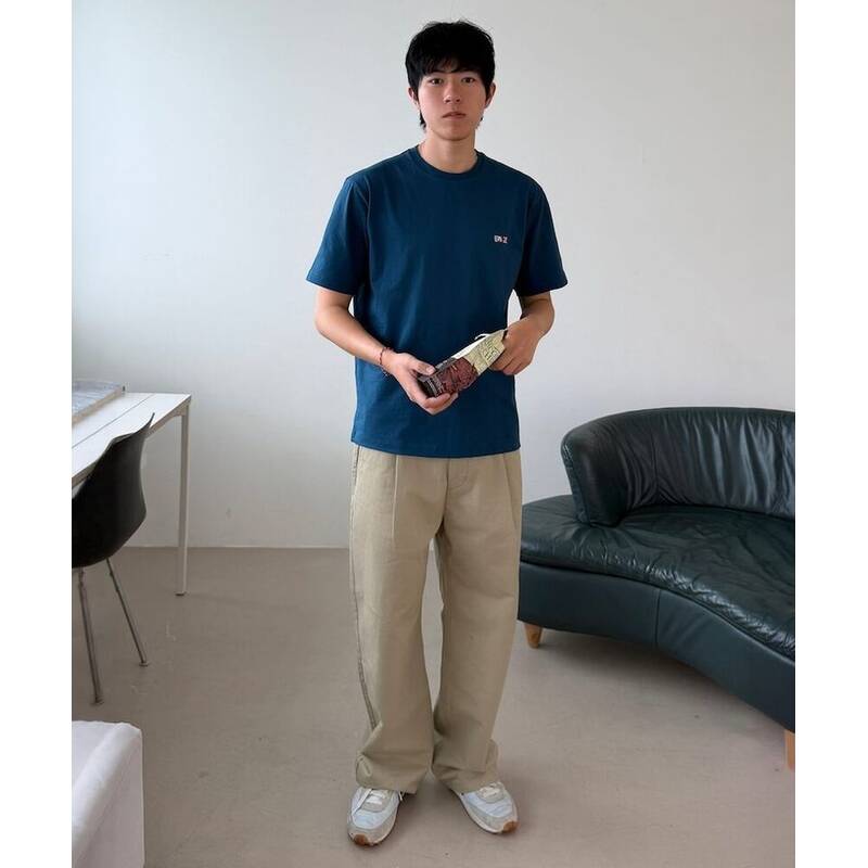 BEANPOLE MEN PAPER PRESS x ENJOI バックプリントTシャツ ブルー BC6342K05P 363507