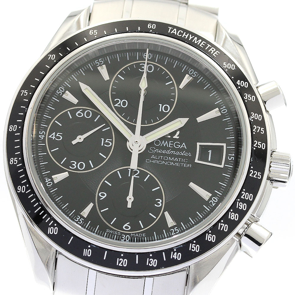オメガ OMEGA 3210.50 スピードマスター デイト クロノグラフ 自動巻き メンズ 良品 保証書付き_894622【中古】