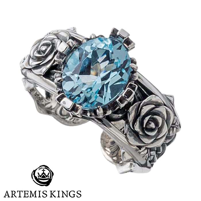 アルテミスキングス ARTEMIS KINGS ローズ シルバー リング ブルートパーズ 指輪 1323号 AKR0064
