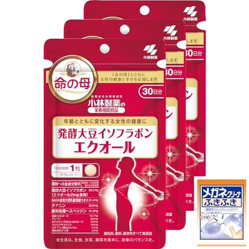 【Amazon.co.jp限定】小林製薬の栄養補助食品 [ 公式 ] 命の母 エクオール サプリ 【 更年期 世代の健康に 1日1粒(目安) 発酵 大豆イソフラボン サプリメント 】 [ 栄養補助食品