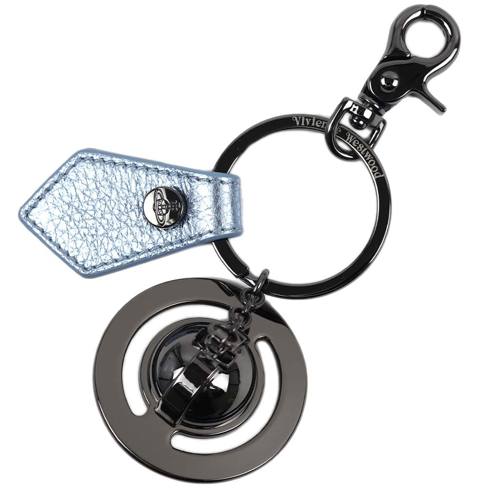ヴィヴィアンウエストウッド キーリング オーブ ライトブルー ガンメタル Vivienne Westwood Keyrings 3D ORB GUNMETAL GRAIN LIGHT BLUE 820