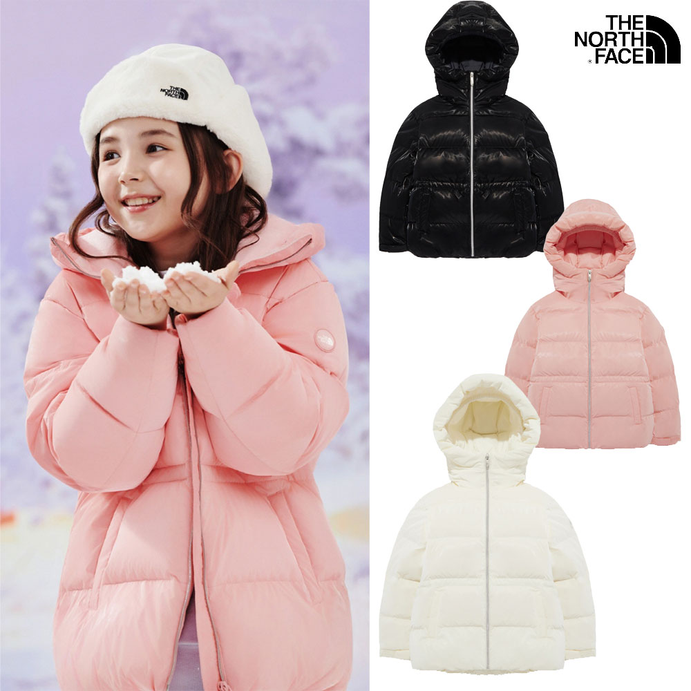 ガールズダウンジャケット冬ジャケットジップアップジャケットフード NJ1DQ59 G’S NOVELTY GLITTER RDS DOWN JKT