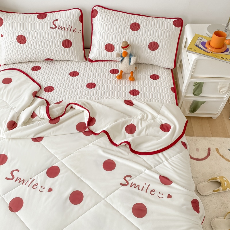 夏用アイスシルクラテックスマット3点セット夏用空調キルト4点セット夏用冷感キルトテンセル空調ソフトマット