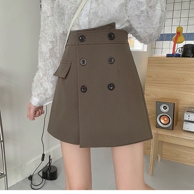 スカート デート ミニスカート ショート ミニ丈 膝上丈 ショート丈 ハイウエスト 春 夏 秋 冬 オールシーズン 個性的 カーキ ブラック S M L XL 2XL 3XL 4XL こなれ感