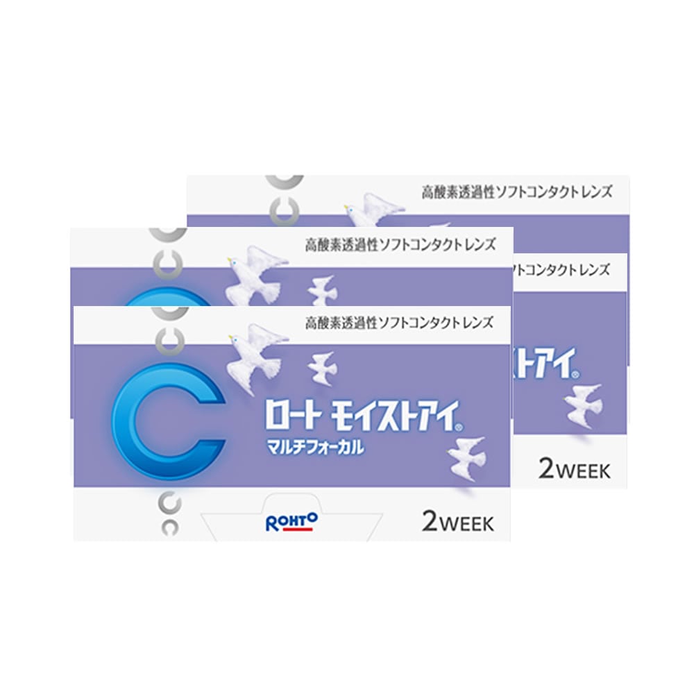 処方箋不要 モイストアイ 2week マルチフォーカル 遠近両用 6枚 (4箱) メーカー正規品