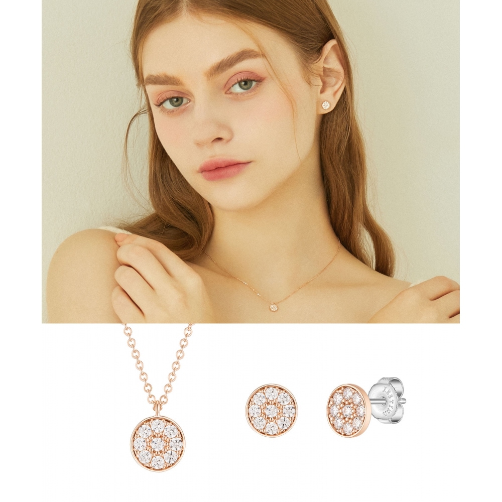 ジェスティーナサンライズネックレス+イヤリングセット (セット-J0-0329)