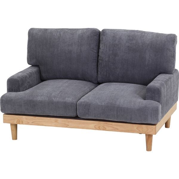 不二貿易 55091 コーデュロイソファ フェリーチェ 2P GY グレー メーカー直送 33,333円
