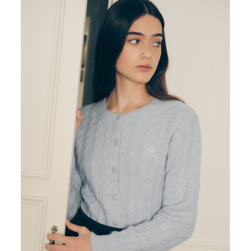 ROLAROLA ソフトケーブルカーディガン ライトブルー