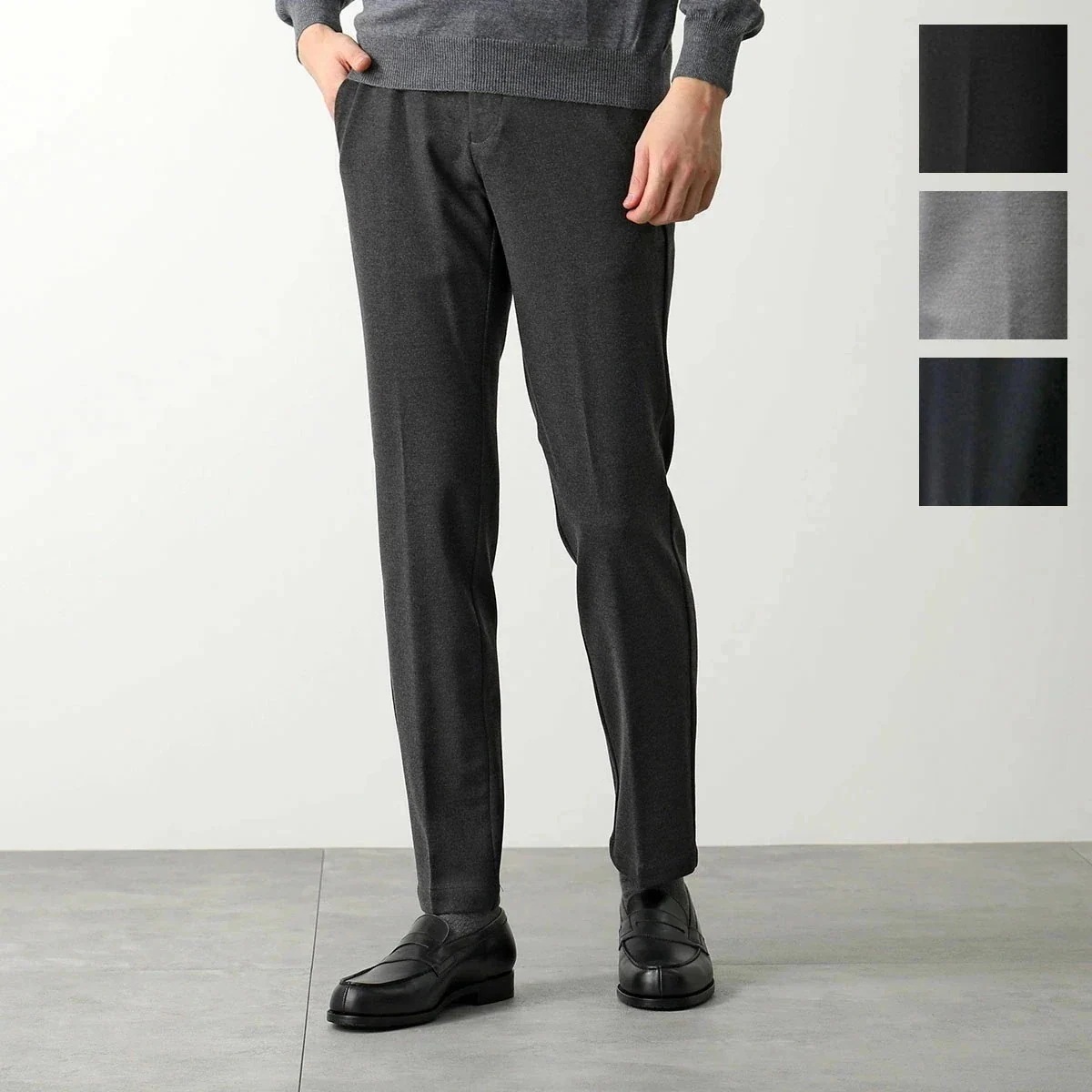 GERMANO ジェルマーノ テーパードパンツ GLOBE TROTTER 3GUG 7817 メンズ スラックス ストレッチ ポンチ ポーチ付き カラー4色