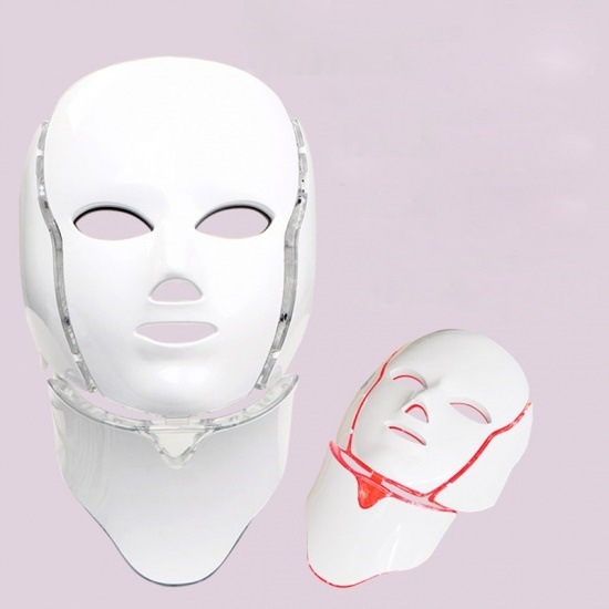 【予約受付中】 7色新型LEDスペクトルオムニラックスコラーゲン美肌マスク型美顔器首付 美顔器・美容器